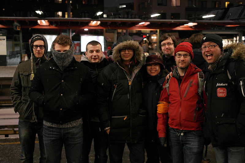 A few of us were brave enough to venture out into the cold at WordCamp Norway 2014. Photo Credit: Andrey “Rarst” Savchenko